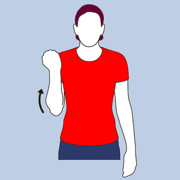 injured elbow bend exercise
