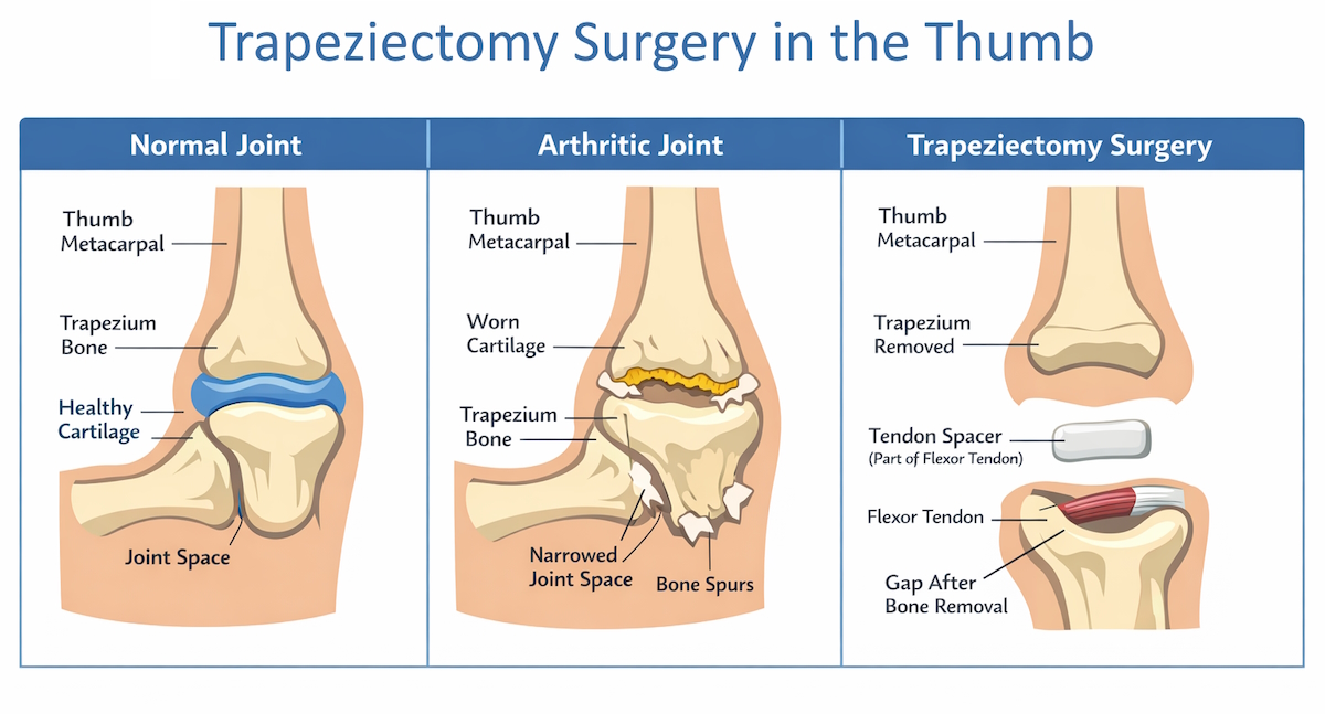 thumb arthritis surgery illustration surgery